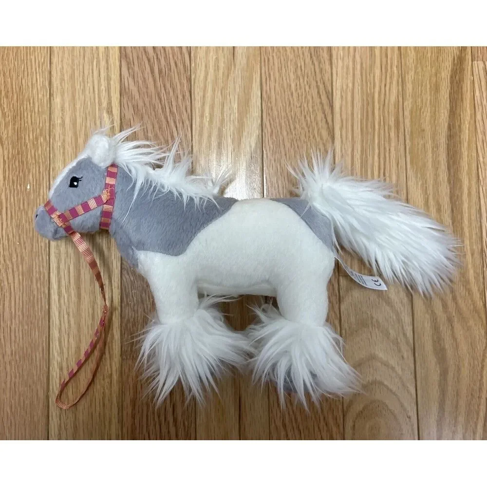 American Girl Wellie Wishers White Gray Shetland Pony Horse Doll Plush Toy‎